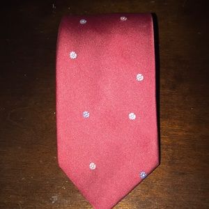 Van Heusen Men’s Polyester Burgundy Tie with Scattered Tiny Flowers Daisies